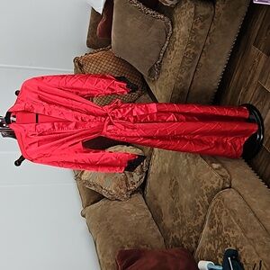Frederick's of Hollywood Red Satin Robe